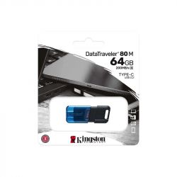 - USB3.2 64GB Type-C Kingston DataTraveler 80 M Blue/Black (DT80M/64GB) -  3
