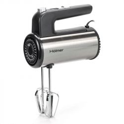 Міксер Holmer HHM-45, Grey/Black, 450W, ручний, 5 швидкостей, режим ТУРБО, вінчики, гаки для замісу тіста, захист від перегріву - Картинка 3