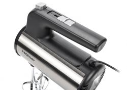 Міксер Holmer HHM-45, Grey/Black, 450W, ручний, 5 швидкостей, режим ТУРБО, вінчики, гаки для замісу тіста, захист від перегріву - Картинка 5