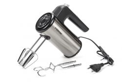 Міксер Holmer HHM-45, Grey/Black, 450W, ручний, 5 швидкостей, режим ТУРБО, вінчики, гаки для замісу тіста, захист від перегріву - Картинка 7