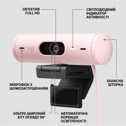 Веб камера Веб-камера Logitech Brio 500 Rose (960-001421) - Картинка 6