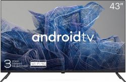  43" Kivi 43U740NB, Black, 3840x2160 (16:9), 60 , Smart TV (Android TV 9), DVB-T2/C/T, 2x10 , 4xHDMI, 3xUSB, VESA 300x300 