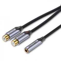  Vention 3.5  - 2RCA (F/F), 0.3 , Black (BCOHY) -  1