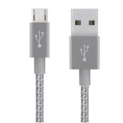  Mixit Metallic Belkin USB - MicroUSB 3  Grey (F2CU021bt10-GRY) -  1