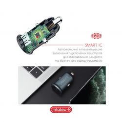 ������������� �������� ���������� Intaleo CCGQPD250 (2USB, 3A) Grey (1283126559518) - �������� 4