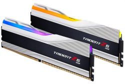 ' 32Gb x 2 (64Gb Kit) DDR5, 6000 MHz, G.Skill Trident Z5 RGB, Silver, 32-38-38-96, 1.4V,   (F5-6000J3238G32GX2-TZ5RS) -  3