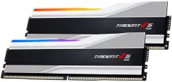 ' 32Gb x 2 (64Gb Kit) DDR5, 6000 MHz, G.Skill Trident Z5 RGB, Silver, 32-38-38-96, 1.4V,   (F5-6000J3238G32GX2-TZ5RS) -  4