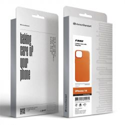 �����-�������� Armorstandart Fake Leather ��� Apple iPhone 14 Golden Brown (ARM64457) - �������� 5