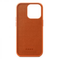 �����-�������� Armorstandart Fake Leather ��� Apple iPhone 14 Pro Golden Brown (ARM64461) - �������� 2
