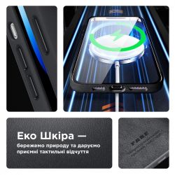 Чохол-накладка Armorstandart Fake Leather для Apple iPhone 14 Plus Black (ARM64394) - Картинка 4