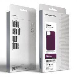 �����-�������� Armorstandart Fake Leather ��� Apple iPhone 14 Plus Dark Cherry (ARM64395) - �������� 5