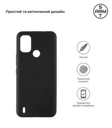Чехол-накладка Armorstandart Matte Slim Fit для Nokia С21 Plus Black (ARM62194) - Картинка 2