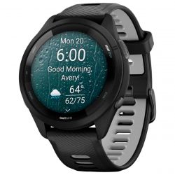 - Garmin Forerunner 265 Black Bezel and Case with Black/Powder Gray Silicone Band (010-02810-50) -  10
