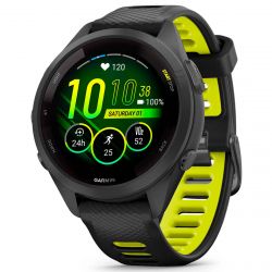 - Garmin Forerunner 265S Black Bezel and Case with Black/Amp Yellow Silicone Band (010-02810-53)