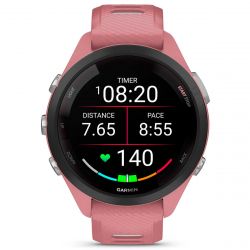 - Garmin Forerunner 265S Black Bezel with Light Pink Case and Light Pink/Whitestone Silicone Band (010-02810-55) -  2