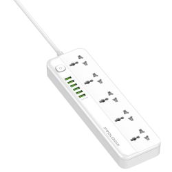 Фильтр питания ProLogix Premium (PR-SC5614W) 5 розеток, 6 USB AUTO ID, 2 м, белый - Картинка 6