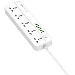 Фильтр питания ProLogix Premium (PR-SC5614W) 5 розеток, 6 USB AUTO ID, 2 м, белый - Картинка 7