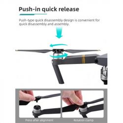 Пропелери лопаті гвинти SK для DJI Mavic Pro Platinum Quick Props (4шт) Black/Silver (32861866063BS) - Картинка 2