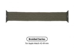  Armorstandart Braided Solo Loop  Apple Watch 42mm/44mm/45mm/49mm Inverness Green Size 6 (148 mm) (ARM58075)