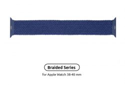  Armorstandart Braided Solo Loop  Apple Watch 38mm/40mm/41mm Atlantic Blue Size 2 (120 mm) (ARM58066) -  1
