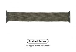  Armorstandart Braided Solo Loop  Apple Watch 38mm/40mm/41mm Inverness Green Size 2 (120 mm) (ARM58063) -  1