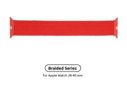  Armorstandart Braided Solo Loop  Apple Watch 38mm/40mm/41mm Red Size 2 (120 mm) (ARM58069)
