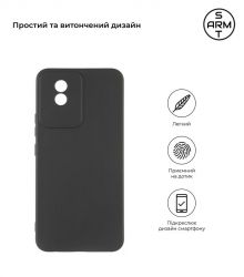 �����-�������� Armorstandart Matte Slim Fit ��� Vivo Y02 Camera cover Black (ARM67060) - �������� 2