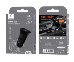 ������������ �������� ������� SkyDolphin SZ09 (2USB, 3.4A) Black (SDAZP-000107) - �������� 2