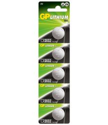  GP Batteries CR-2032 bat(3B) Lithium 5 