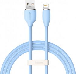  USB 2.0 Lightning - 1.2  Baseus CAGD000003, 2.4A Jelly Liquid Silica Gel Fast Charging Blue