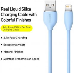  Baseus Jelly Liquid Silica Gel USB-Lightning, 2.4A, 1.2 Blue (CAGD000003) -  2