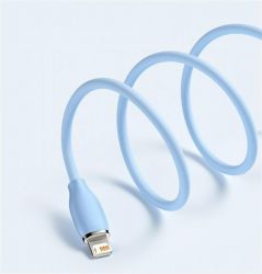 Кабель Baseus Jelly Liquid Silica Gel USB-Lightning, 2.4A, 1.2м Blue (CAGD000003) - Картинка 5