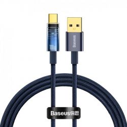  Baseus Explorer USB-USB Type-C, 5A, 100W, 1 Blue (CATS000203) -  1
