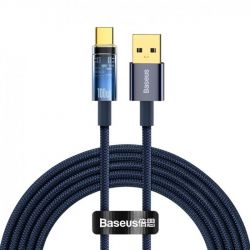  Baseus Explorer USB-USB Type-C, 5A, 100W, 2 Blue (CATS000303) -  1