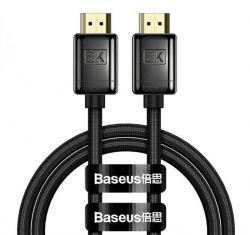  HDMI 1.0  Baseus (WKGQ000001) High Definition Series HDMI 8K to HDMI 8K Adapter Cable(Zinc alloy) Black