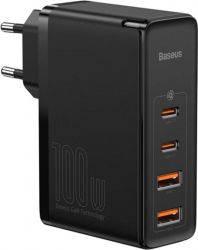    Baseus GaN2 Pro Quick Charger 2C+2U (2xUSB-C+2xUSB-A) 100W Black (CCGAN2P-L01)