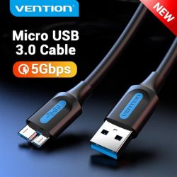  Vention USB-MicroUSB-B PVC Round nickel-plated, 0.25m Black (COPBC) -  4