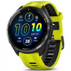 - Garmin Forerunner 965 Carbon Gray DLC Titanium Bezel with Black Case and Amp Yellow/Black Silicone Band (010-02809-82)