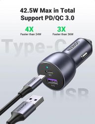    Ugreen CD213 (2xUSB 36W (USB-C+USB-A) QC 3.0+ Gray (60980) -  5