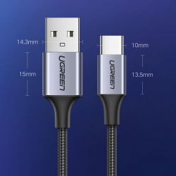 Кабель Ugreen US288 USB - USB-C, 3м, Gray (60408) - Картинка 6