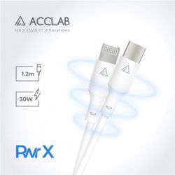 Кабель ACCLAB PwrX USB Type-C-Lightning 1.2 м 30W White (1283126559556) - Картинка 2