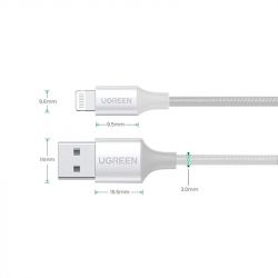  Ugreen US199 USB - Lightning, 2, Silver (60163) -  2