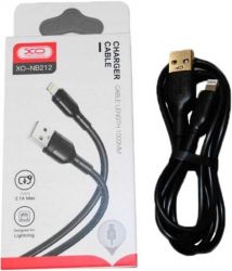  XO NB212 USB-Lightning 2.1A 1 Black (XO-NB212i-BK) -  2