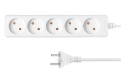 Фильтр питания 2E (2E-U05M3) 5 розетки, 3 м, белый - Картинка 2