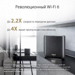 Wi-Fi Mesh  Asus ZenWiFi XT8 V2 Black 2pk (90IG0590-MO3A20) -  4