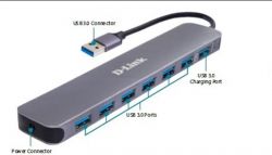  USB3.0 D-Link DUB-1370/B2A Black 7USB3.0 -  2
