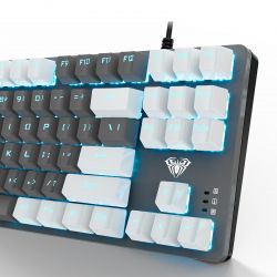 Клавиатура Aula Mechanical F3287 Grey/White keycap KRGD blue (6948391240954) - Картинка 4