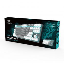 Клавиатура Aula Mechanical F3287 Grey/White keycap KRGD blue (6948391240954) - Картинка 5