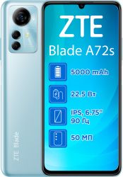  ZTE Blade A72s 4/64GB Dual Sim Blue -  1