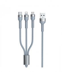  Remax Jany Series 31 USB to Type-C/Lightning/Micro-USB Silver (RC-124TH) -  1